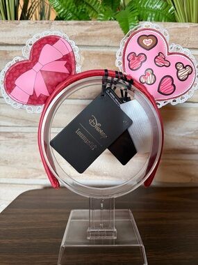Disney Valentine's Heart Ear Headband - Red & Pink